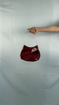 red shoulderbag | with metal handle